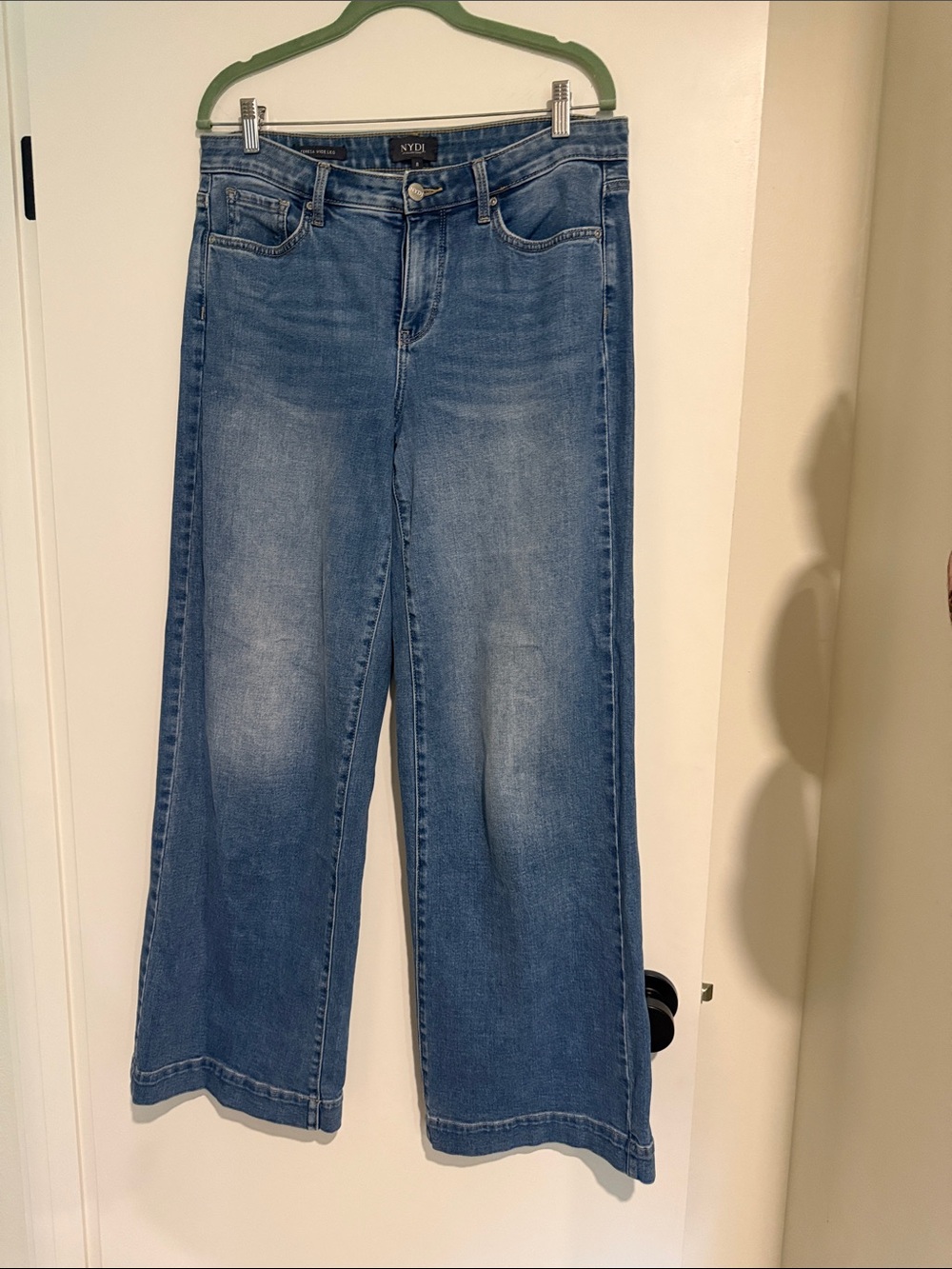 NYDJ Women's Teresa Wide Leg Blue Jeans